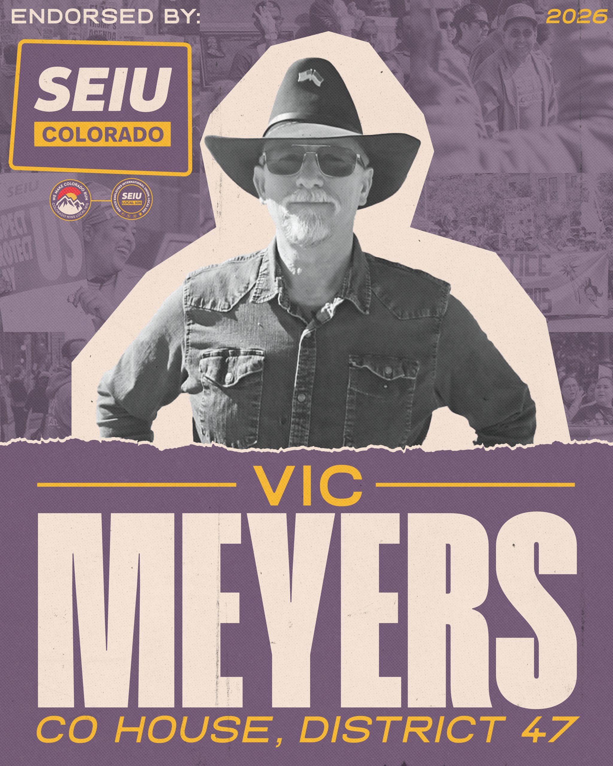SEIU Colorado endorses Vic Meyers for Democracy, State House D47 Colorado